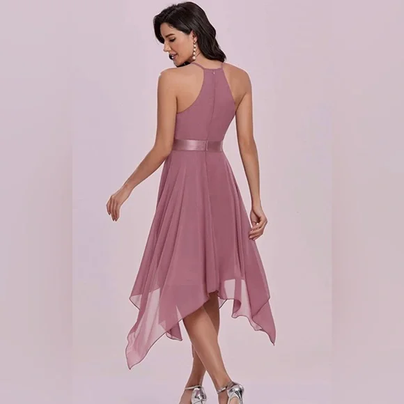 Dresses | Size 1 Chiffon Cocktail Dress Dusty Rosepink | Poshmark